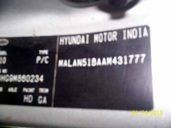 HOMOCINéTICA Hyundai i10 2010  USADA  EN DESARME